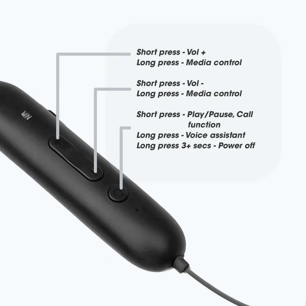 Zebronics Bluetooth Neckband Earphone Yoga 2 Black view 3